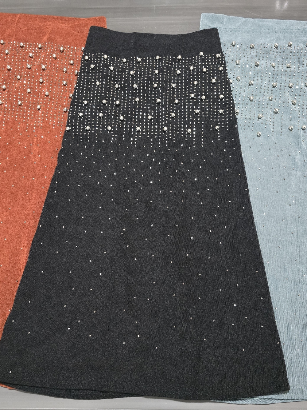 Set Of 3 Embellished Hijab Covering Niqab Burqa Beaded Rhinestones NWT Jersey